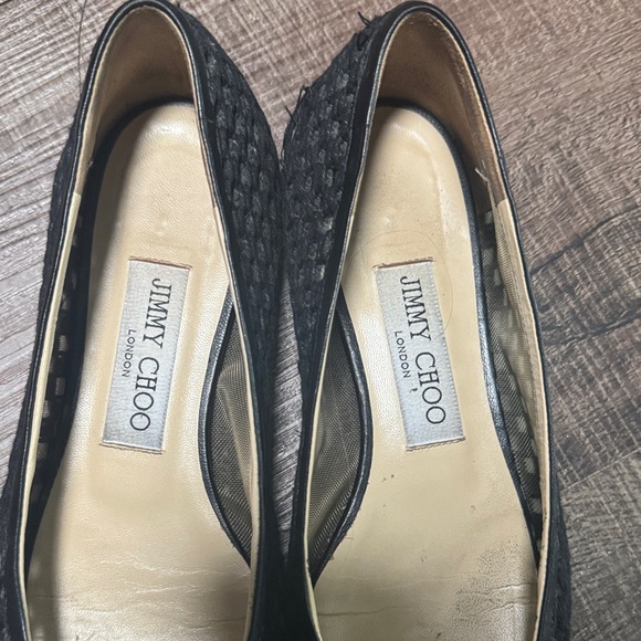 Jimmy Choo Black Mesh Flats - Picture 4 of 11